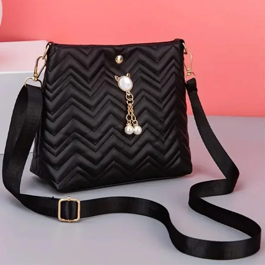 Luxury Women's Small Crossbody Bag PU Leather Messenger Bags Zipper Handbags Purse Stylish Novelty Handbag