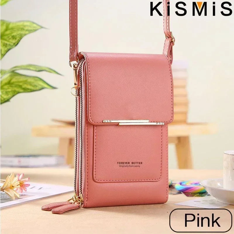 Womens Soft Leather Crossbody Bag Small Wallet Phone Purse Shoulder Bag Fashion Female Handbag