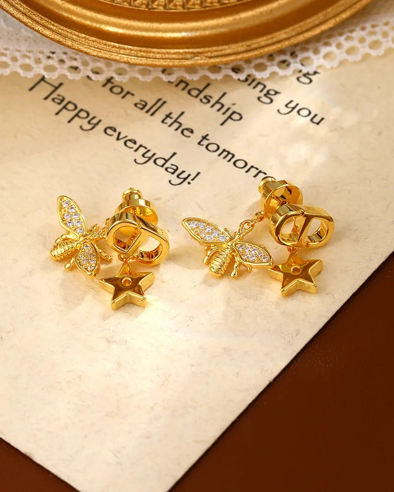 Star Zircon Earrings | Premium 925 Sterling Silver Needle Studs | Dual-Wear Design for Women | Sparkling Cubic Zirconia