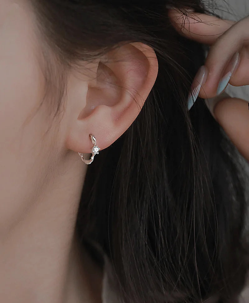 925 Sterling Silver Zircon Ring Stud Earrings For Women Wedding Elegant Luxury Designer Jewelry Wholesale Prevent Allergies