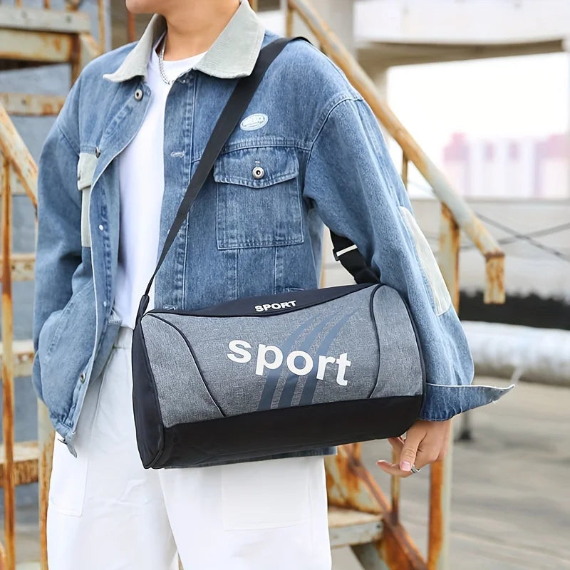 Fashionable Nylon Crossbody Bag for Men with Stylish Letter Design Outdoor Travel Shoulder Pack