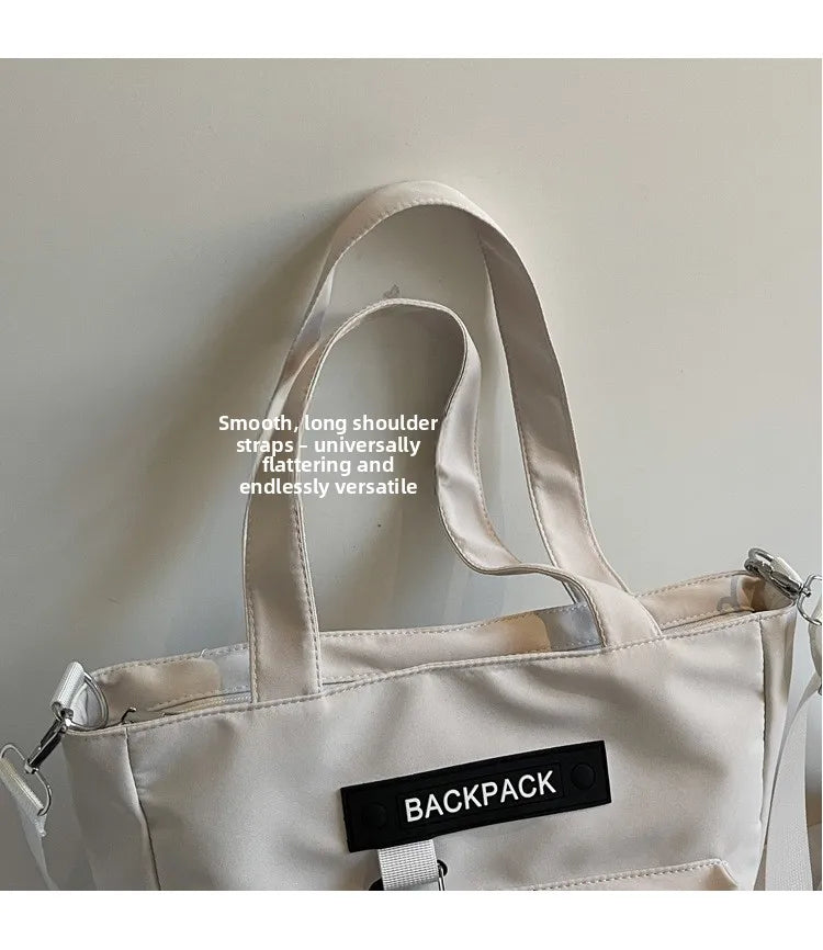Trendy Crossbody Shoulder Bags for Women Large Capacity Commutre Tote Bag College Style Texture Versatile and Simple Storage Bag