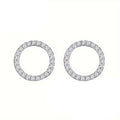 1pairS925 silver circle-shaped zircon earrings, perfect as a thoughtful gift to match everyday wear. Versatile and easy to style