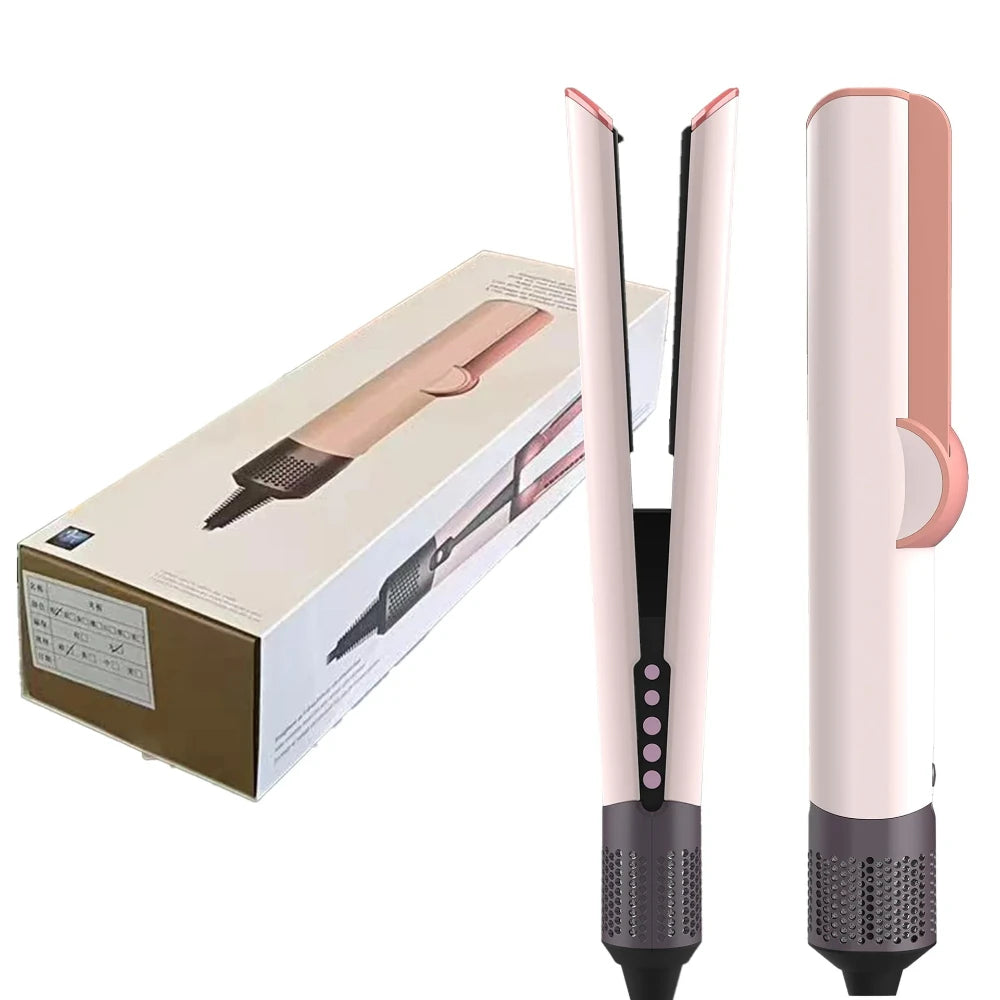 2 IN 1 Professional Hair Straightener & Hair Dryer Styling Tool Heat-Up Hair Flat Iron Negative Ion Iron Long-Lasting airstrait