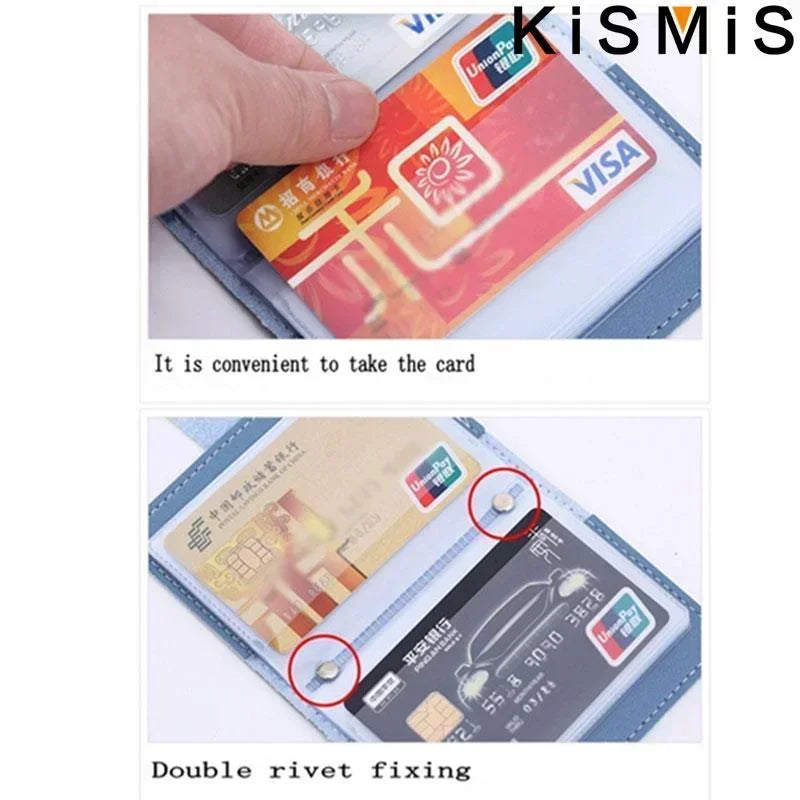 Slim Minimalist PU Leather Card Holder - 26 Card Slots Organizer Wallet, Compact and Stylish Accessory for Men and Women