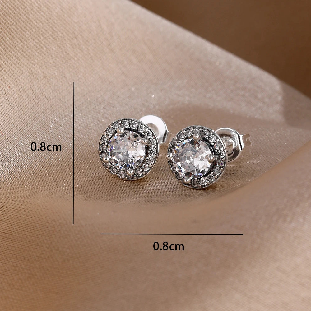 925 Sterling Silver Zircon Stud Earrings Multistyle Earrings For Women Hypoallergenic Elegant Gift For Daily Wear