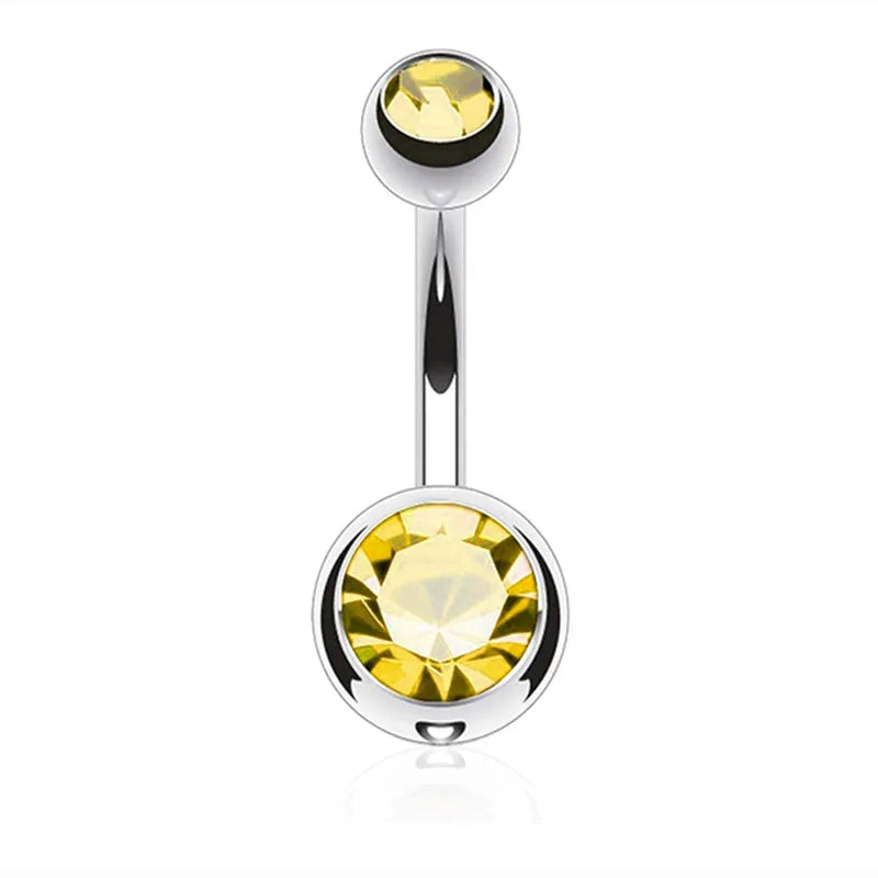 2/5/10PCS Crystal Belly Button Piercing Set Stainless Steel Zircon Belly Piercing Bulk Cz Navel Barbell Pack Piercing Ombligo