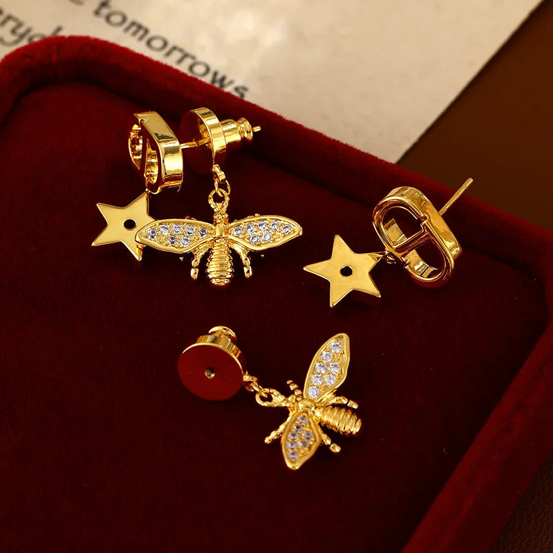 Star Zircon Earrings | Premium 925 Sterling Silver Needle Studs | Dual-Wear Design for Women | Sparkling Cubic Zirconia