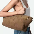 New Brown Suede Hobo Bag for Women, Studded Cowhide Large Tote Purse, Faux Suede Leather Shoulder Crossbody Handbag for Shopping