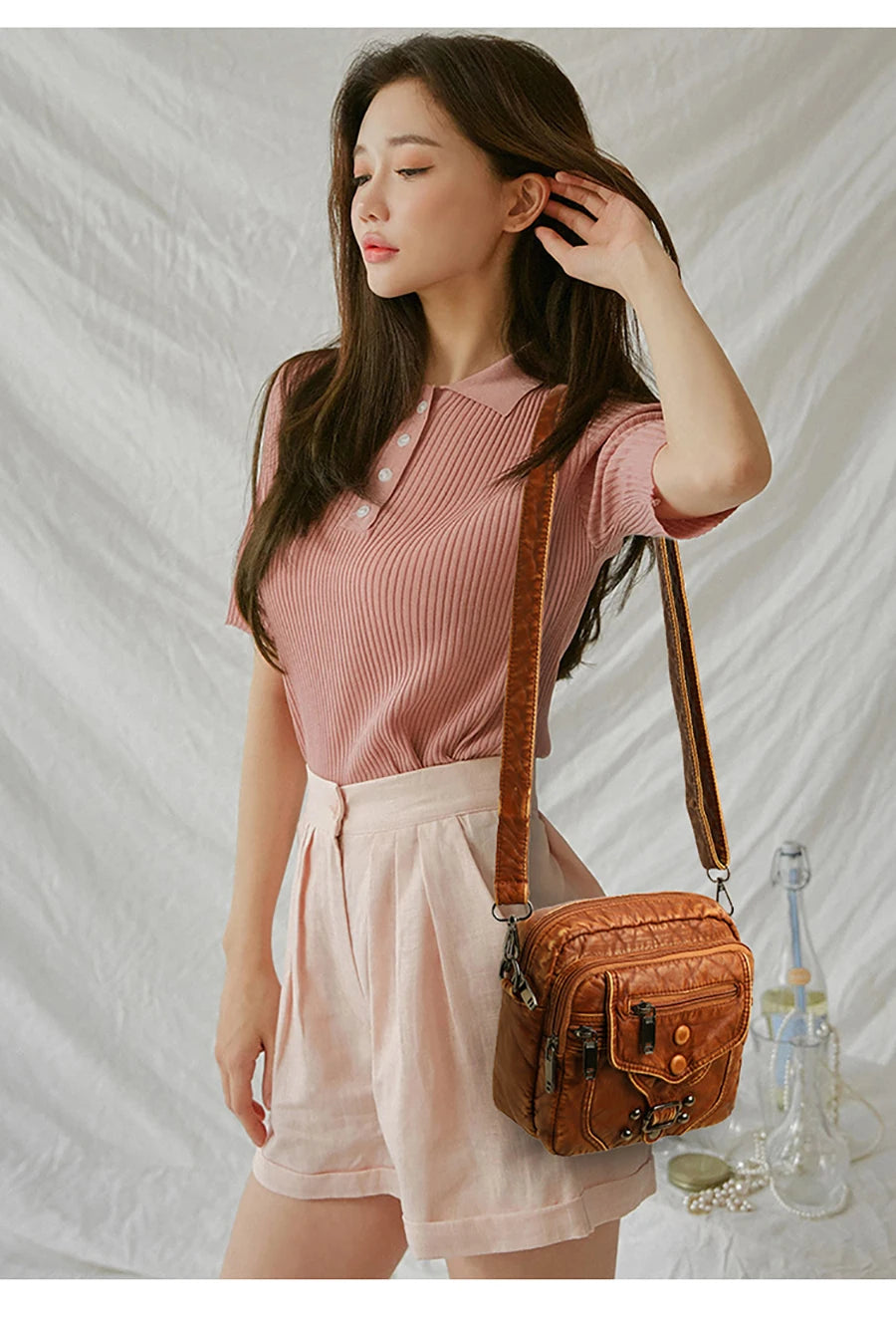 Many Pockets Shoulder Crossbody Bags for Women 2022 Brand Designr Soft Leather Handbags Leisure Style Ladies Messenger Bags Sac