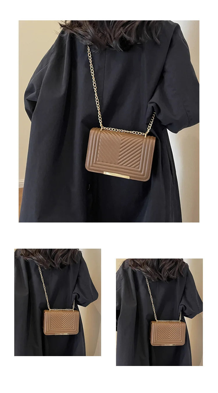 Fashion Small Handbags for Women 2024 Trend Designer Luxury Shoulder Crossbody Bags Female Pu Leather Sling Hand Messenger Bag