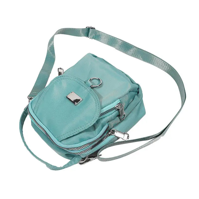 Fashion Simple Oxford Women's Crossbody Bag with Multiple Zipper Pockets Casual Mini Shoulder Bag with Chic Design for Daily Use