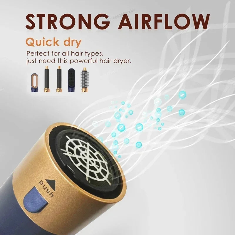 Professional NEW 5 in 1 Hair Dryer Comb Set Professional Hot Air Styler for Hair Curling Straightening and Volumizing At Home