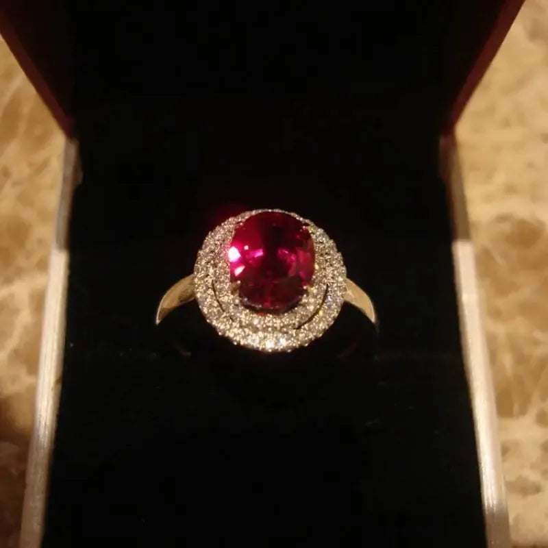 Designer Original Diamond Ruby Adjustable Engagement Rings for Women Retro Light Luxury Charm Ladies Brand Silver Jewelry