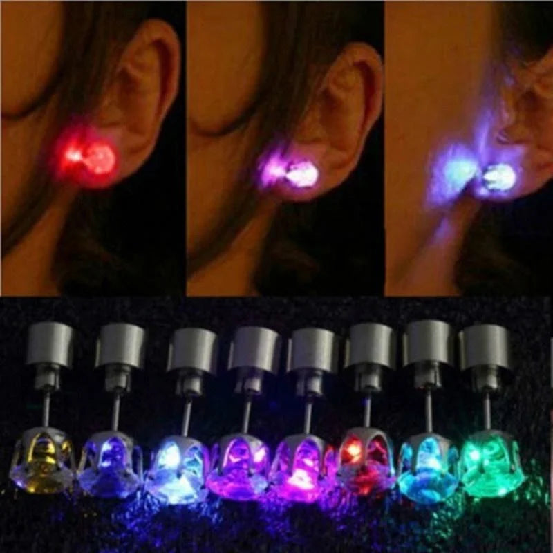 1 Pcs Shining Zircon Earring Creative Fashion Stud Earring Party Carnival Night Birthday Holiday Gift Cool Accessories New