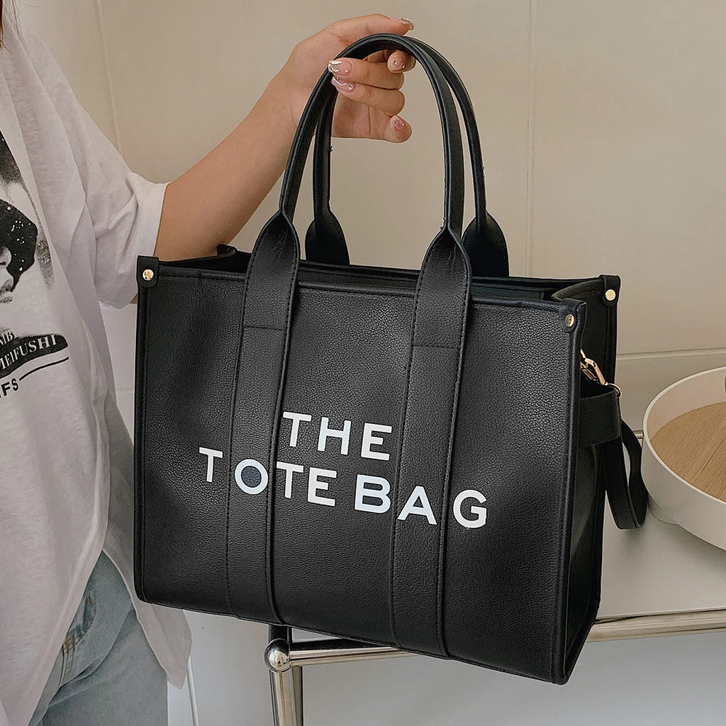 The tote bag For Women Crossbody Female Handbag New Solid Words Lette Leisure Large Bag,Luxury Fashion bag,designer bag for PU