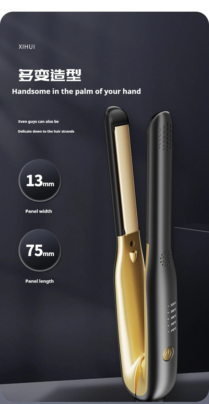 Professional Hair Straightener-Ionic Flat Iron with Negative ions men's hair styler, Anti-Scald Handle for Frizz-Free Styling