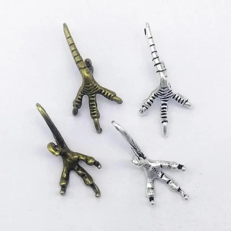 10PCS Antique Bird Claw Pendant Bird Claw Necklace Pendant Alloy Texture