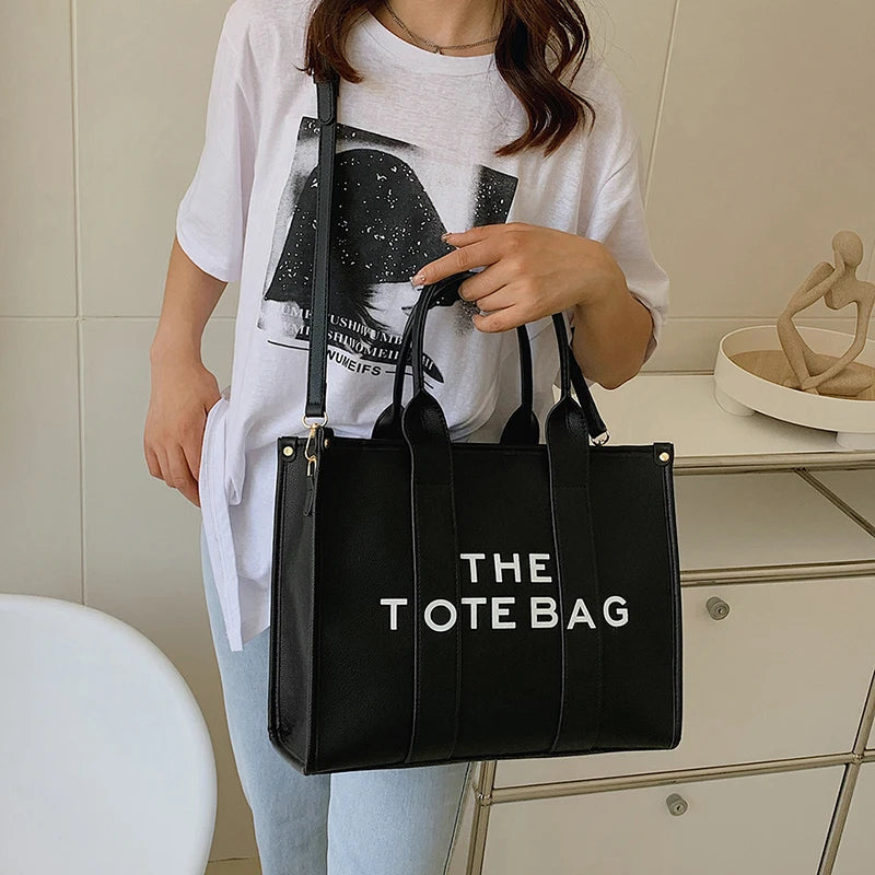 The tote bag For Women Crossbody Female Handbag New Solid Words Lette Leisure Large Bag,Luxury Fashion bag,designer bag for PU