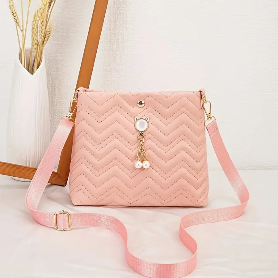 Luxury Women's Small Crossbody Bag PU Leather Messenger Bags Zipper Handbags Purse Stylish Novelty Handbag