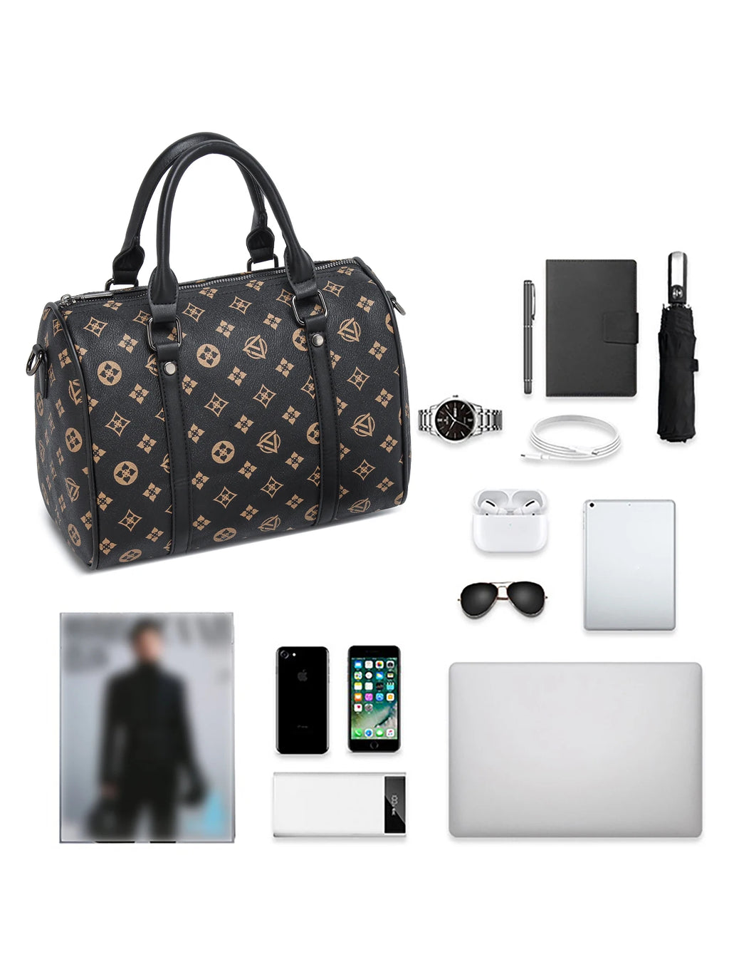 Men's Crossbody Bag Black Sling Bag for Men, Large Capacity Shoulder Bag, Stylish Multifunctional Handbag for Men Design