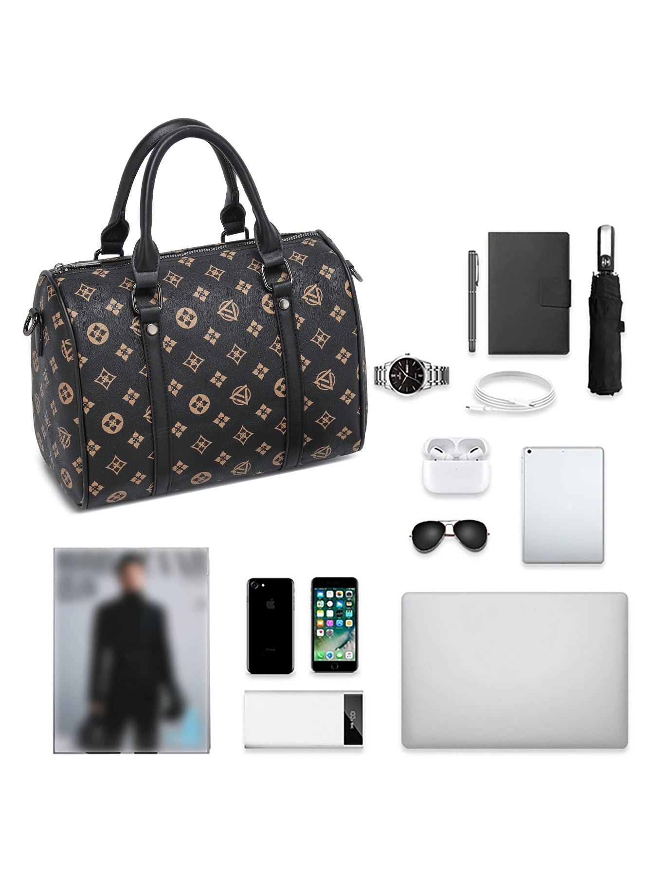 Men's Crossbody Bag Black Sling Bag for Men, Large Capacity Shoulder Bag, Stylish Multifunctional Handbag for Men Design