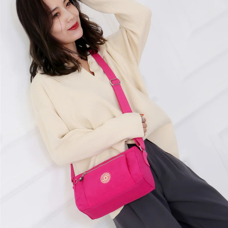 Fashion Crossbody Bags for Women Designer New Waterproof Shoulder Bag Nylon Cloth Female HandBag Casual Travel Messenger Bag