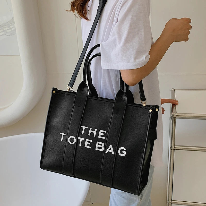 The tote bag For Women Crossbody Female Handbag New Solid Words Lette Leisure Large Bag,Luxury Fashion bag,designer bag for PU