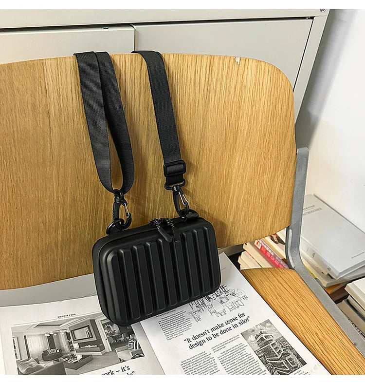 New Design Men's Crossbody Bag Fashion Box Shape Crossbody Bag For Men Women Mini Shoulder Messenger Bag Small Square Handbags