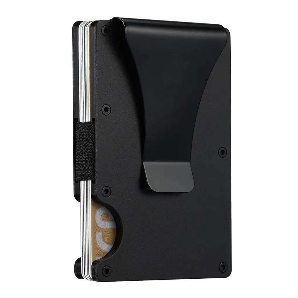 Ultra-Thin & RFID Blocking! Unisex Minimalist Wallet - Scratch-Resistant, Credit Card Holder + Removable Money Clip