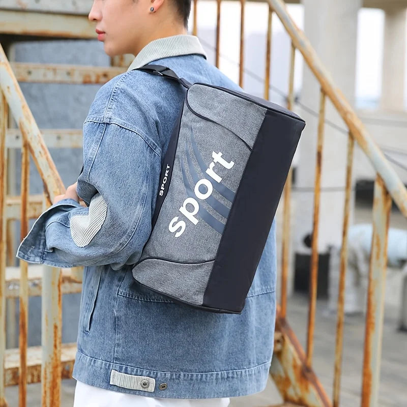 Fashionable Nylon Crossbody Bag for Men with Stylish Letter Design Outdoor Travel Shoulder Pack