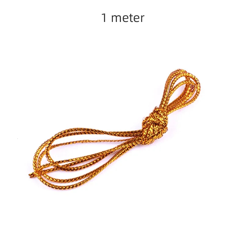 Dreadlock Braids Silver Gold Braiding Hair Deco Styling Shimmer Stretchable African Braids Braided Elastic Cord Hair Accessories