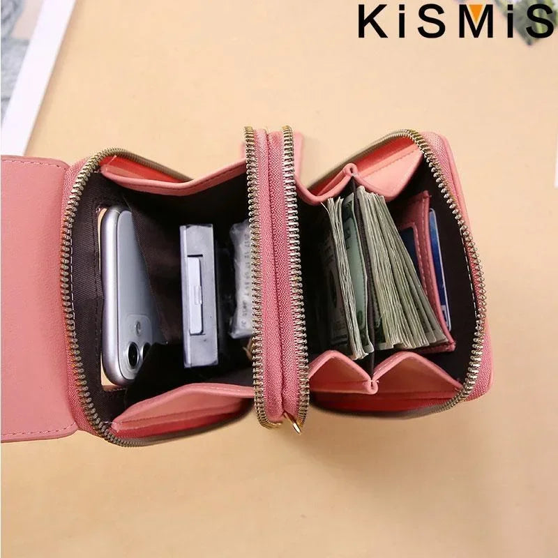 Womens Soft Leather Crossbody Bag Small Wallet Phone Purse Shoulder Bag Fashion Female Handbag