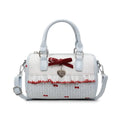 Sweet Style Square Crossbody Bag Waterproof Zipper Bow Design Small Bowling Bag for Party Daily Use Cute Shoulder Purse