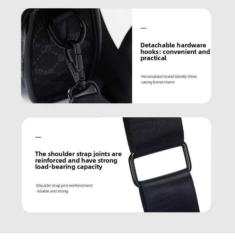 2026 New Design Shoulder Bag Men Crossbody Bag Fashion Business PU Leather Shoulder Bag Male Mobile Phone Bag Purses Handbags