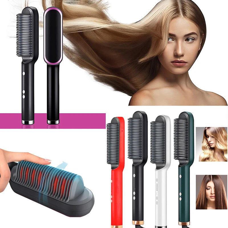 Professional Hair Tyling Tools Salon Steam Styler Hot Mist Nourish Hair Care Water Tank Steam Hair Straightener Brush