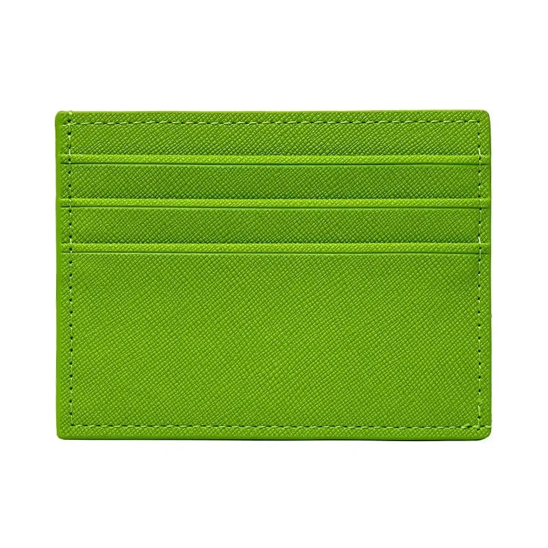 Leather Ultra-thin Card Holder Wallet Large Capacity Double Side Multi-slot Bank Credit Card Gift Card Case ID Bag for Men Women