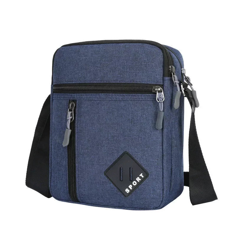 Men’s Crossbody Shoulder Bag, Lightweight Casual Sling Bag with Multi Zipper Pockets for Travel, Work, Daily Use