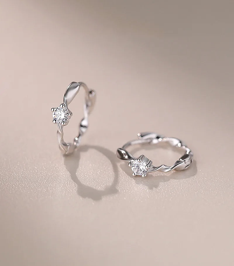 925 Sterling Silver Zircon Ring Stud Earrings For Women Wedding Elegant Luxury Designer Jewelry Wholesale Prevent Allergies