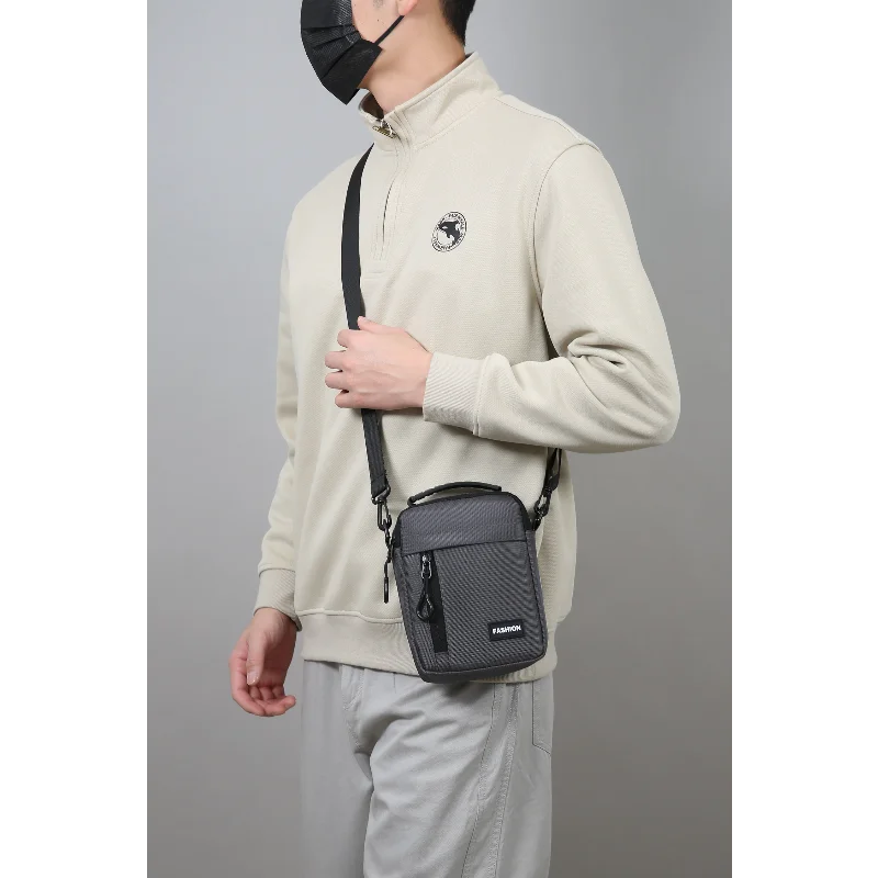 Men's Crossbody Bag Multi-Pocket Large Capacity Waterproof Oxford Shoulder Sling Pouch Business Travel Daily Commute Organizer