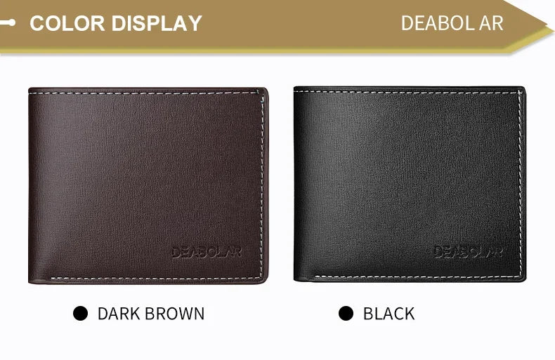 Minimalist Bifold Multi Male Card Holder High Quality PU Leather Men's Short Wallet With ID Window Folding Young Credit Purse