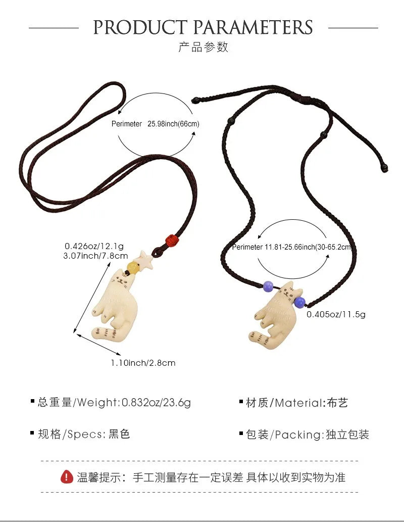 Trendy 3D Cute Kitten Pendant Necklace for Women, Retro Fashion Elegant Women's Versatile Sweater Necklace Wholesale