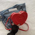Fashion Heart Shape Crossbody Bags for Women Niche Design Solid Color Ladies Shoulder Bag Lightweight Female Love Handbags