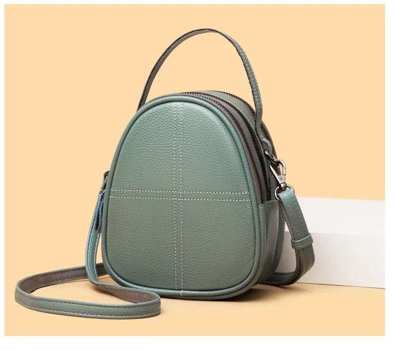 Fashionable High-end Texture Crossbody Bag Hot Sale Genuine Leather Women's Shoulder Bag Mini Mobile Phone Coin Purse Handbag