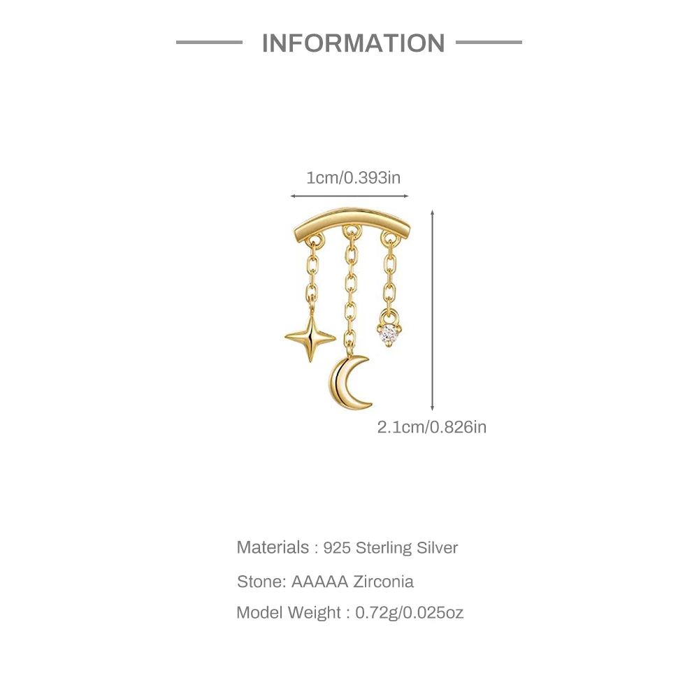 Aide 1pc 925 Sterling Silver DIY Handmake Zircon Studs For Women Flat Head Threaded Puncture Crystal Ear Bone Studs Ins Jewelry