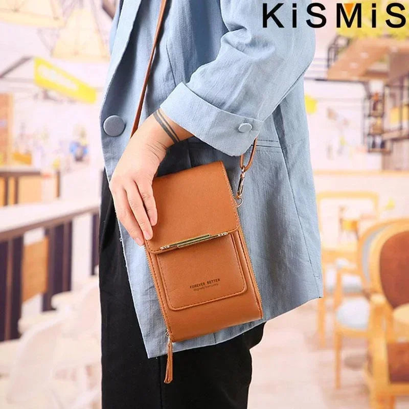 Womens Soft Leather Crossbody Bag Small Wallet Phone Purse Shoulder Bag Fashion Female Handbag