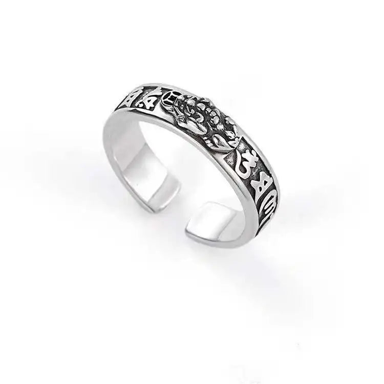 Luck Wealth PIXIU Couple Ring For Woman Men Lovers Women Lady Luxury Open Adjustable Rings Buddhist Jewelry Valentine's Day Gift