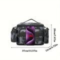 A practical fishing gear bag - canvas waist bag crossbody shoulder bag, universal travel sports bag