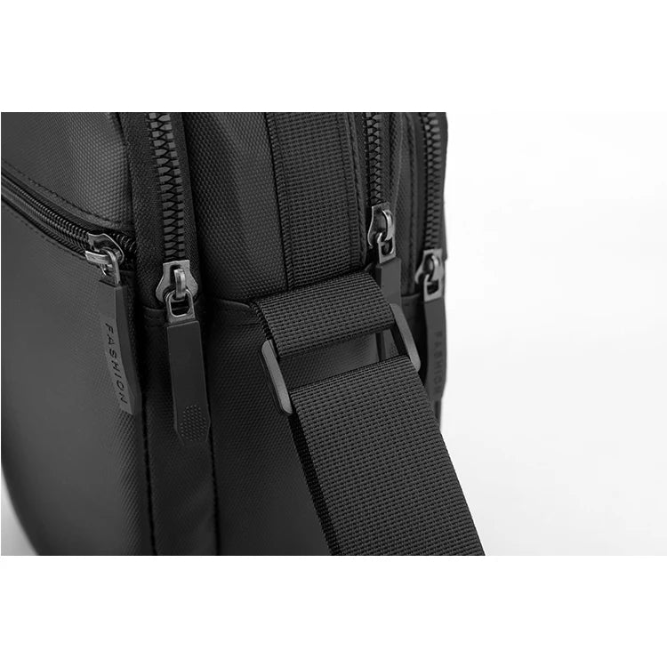 Durable crossbody bag, adjustable shoulder strap, multi-layer design, secure zipper - multifunctional storage bag