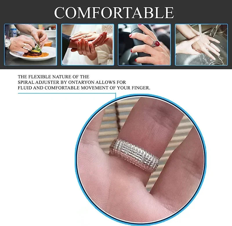 8Pcs/Set Ring Size Adjuster Accessories Adjustable Invisible Rubber Pad Ring Size Adjuster for Loose Rings